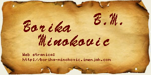 Borika Minoković vizit kartica